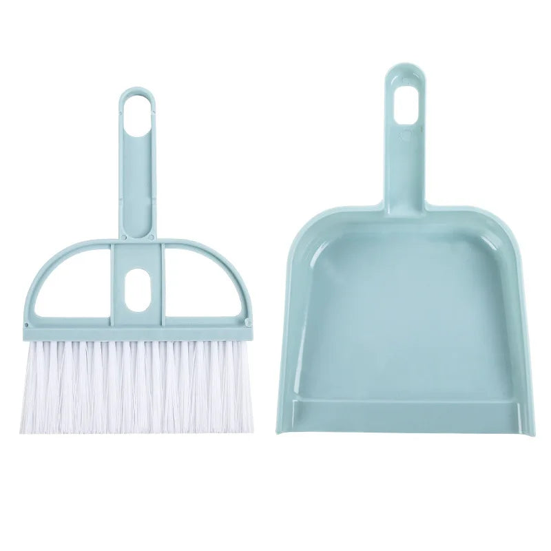 Mini Cleaning Brush - Blue Mini Desktop Pet Mini Broom Set