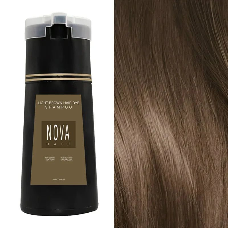 Nova 3-in-1 Hair Dye Shampoo for Men & Women