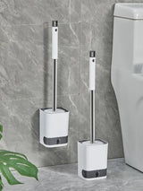 Wall-mounted toilet brush -WORTHBUY Punch-Free Wall Mounted Toilet Brush With Drainable Base