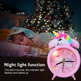 Pink Unicorn Alarm Clock with Backlight