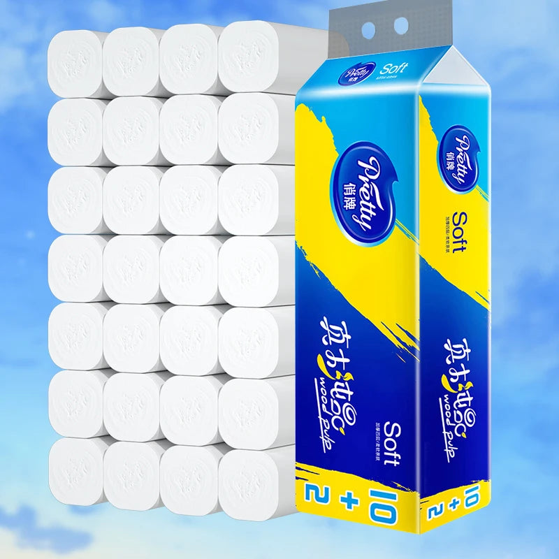 12 Rolls Toilet Paper - Full Box of Toilet Paper