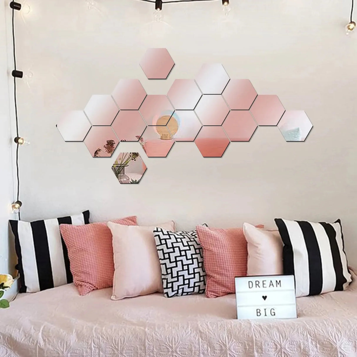 Hexagonal Wall Stickers for DIY Home Decor