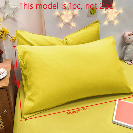 1 Piece Of Matte Solid Color Pillowcase, Bedroom Pocket Sealed Soft Pillowcase & Bedding