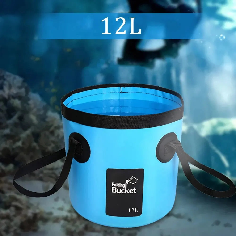 12L Folding Bucket - Portable Outdoor Travel Foldable Water Bucket