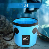 12L Folding Bucket - Portable Outdoor Travel Foldable Water Bucket