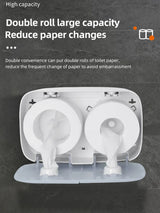 Double Toilet Rolls Dispenser Center-pull Toilet Paper Roll Holder