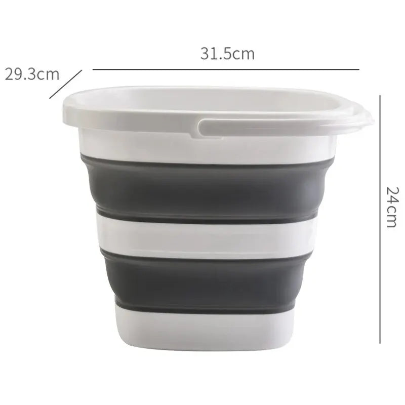 Square Silicone Folding Bucket - Large Capacity Portable Outdoor Multi-purpose Bucket