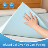 Hcore 1 PC Gel Memory Foam Mattress Topper