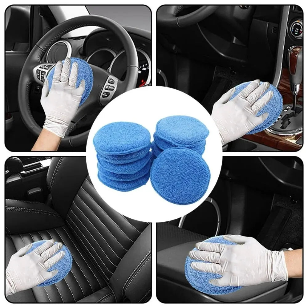 Microfiber Wax Towel - 10 Pcs Microfiber Ultra-Soft Polishing Wax Towel