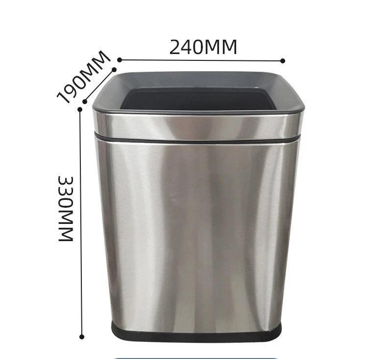 Hotel Stainless Steel Trash Can with Ashtray