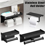 Wall-Mounted Aluminum Alloy Toilet Paper Holder