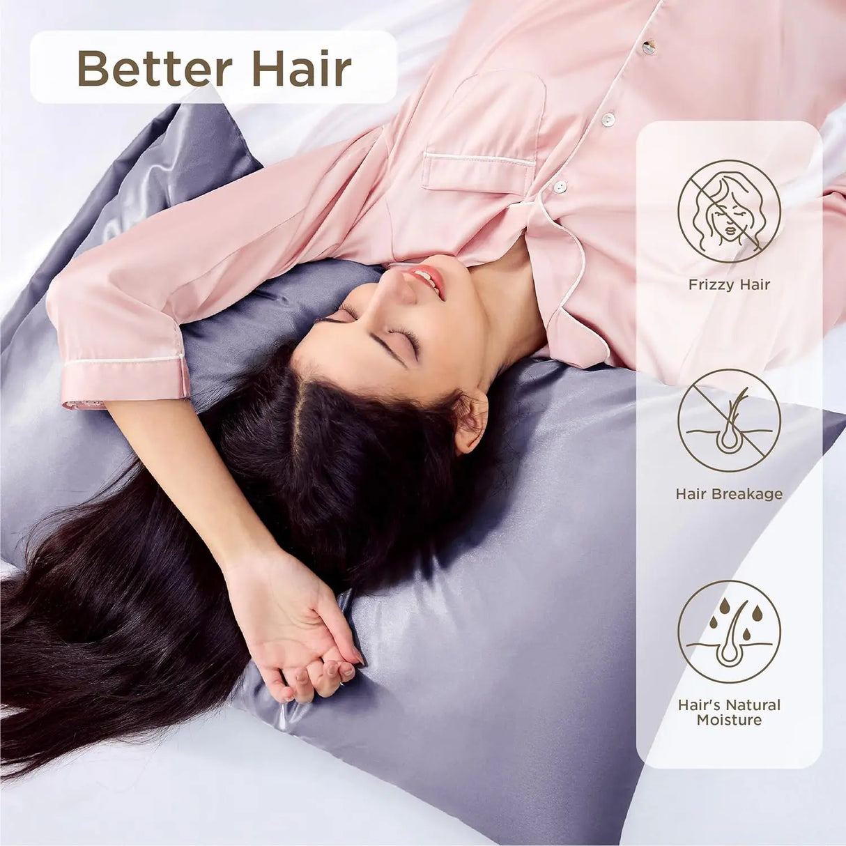 Bedsure Satin Pillowcase for Hair and Skin