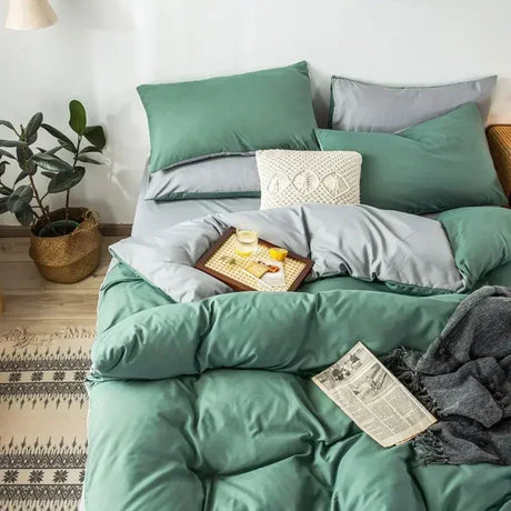 Solid Color Double Duvet Cover