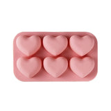 6-Panel Heart-Shaped Silicone Pastry Mold