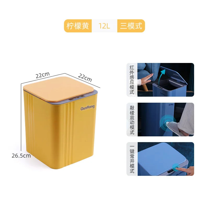 Waterproof Sensor Trash Can with LED Light