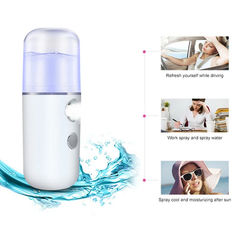 30ml Mini Facial Sprayer - USB Nebulizer Face Steamer