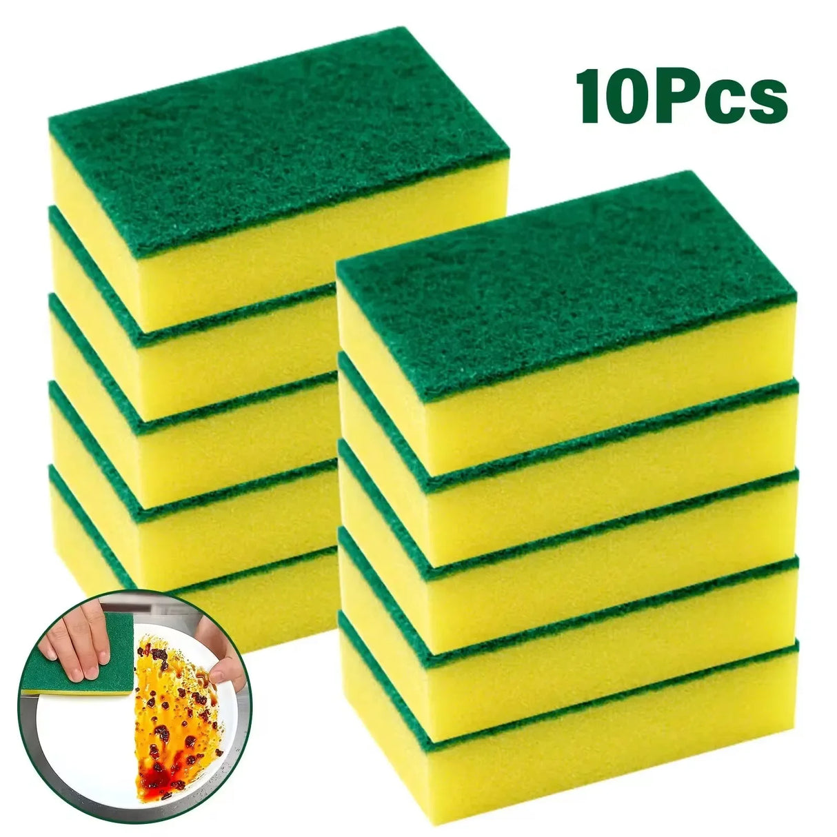 Absorbent cleaning sponges - 10pcs Highly Absorbent Cleaning Sponges Dish washing Magic Clean