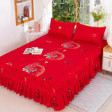 Cotton bedspread - Bedding Set Home Textile Cotton Bedspread Elastic Fitted Mattress Cover