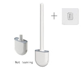 Wall hanging toilet brush - Long Handled Silicone Wall Hanging Toilet Brush