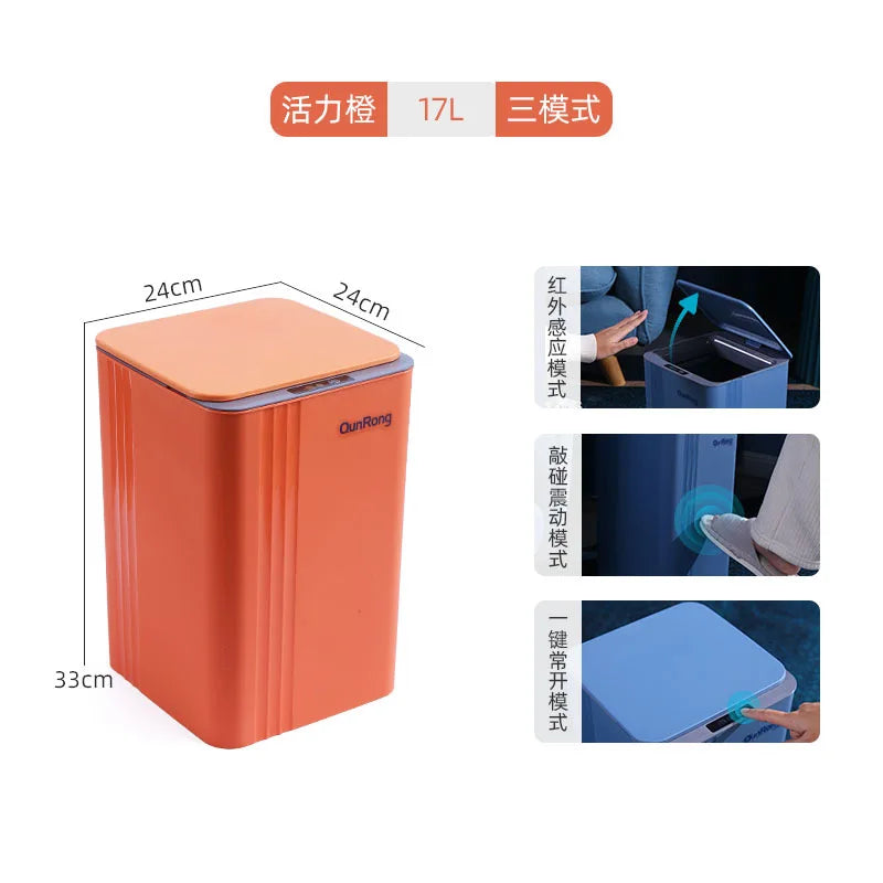 Waterproof Sensor Trash Can with LED Light