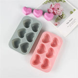 6-Panel Heart-Shaped Silicone Pastry Mold