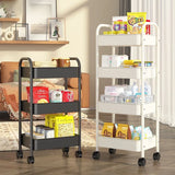 Household Multi-layer Small Cart Storage Rack - Floor To Floor Storage Rack With Wheels