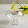 Transparent Glass Candle Holder - Dinner Table  Round Glass Candlestick