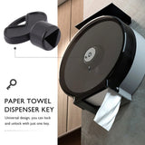 2 Pcs Toilet Roll Carton Key Commercial Paper Towel Dispenser Toilet Paper Holder Roller Box Lock Key 3.00X2.00X0.80cm