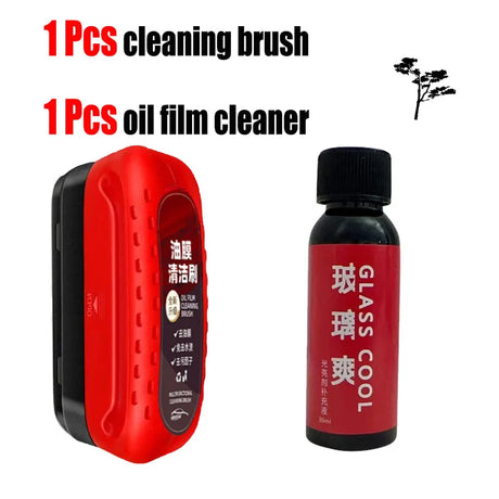 Windshield Cleaner Set - Oil Film Cleaning Brush Set