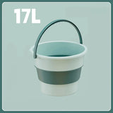 5/10L Folding Portable Bucket with Cover - Silicone Outdoor Bucket