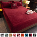 Thicken Velvet Mattress Cover - Soft King, Queen Bed Sheet Pad Protector