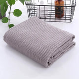 Summer Cool Thin Single Blanket - Plaid Cotton Sofa Thread Blankets