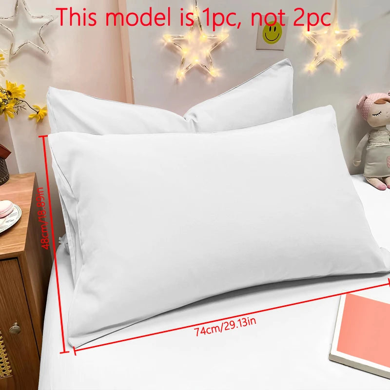 1 Piece Of Matte Solid Color Pillowcase, Bedroom Pocket Sealed Soft Pillowcase & Bedding