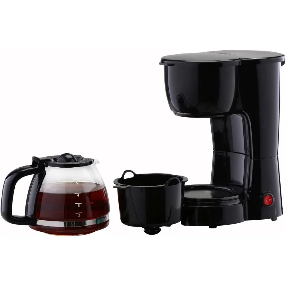 5-cup coffee maker - Black 5-Cup Drip Coffee Maker