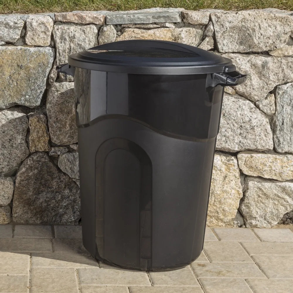 Heavy Duty 32-Gallon Plastic Garbage Can