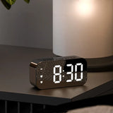 Voice Control LED Alarm Clock - Electronic Dual Alarms Table Digital Clock