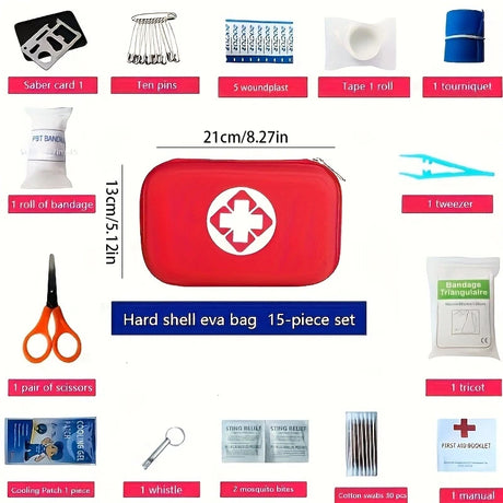 Multi-purpose small/large First Aid Kit: Portable First Aid Kit, including emergency supplies