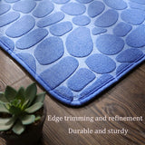 3D Non Slip Bathroom Mat Cobblestone Embossed Bath Mats