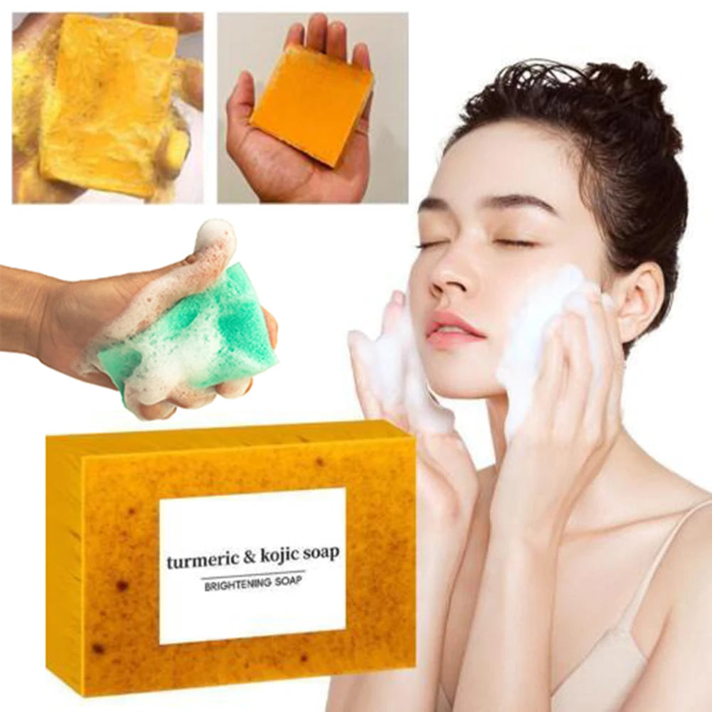 Turmeric Kojic Glow-Skin Brightening Soaps - Exfoliates Skin Soaps