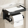 Wall-Mounted Aluminum Alloy Toilet Paper Holder