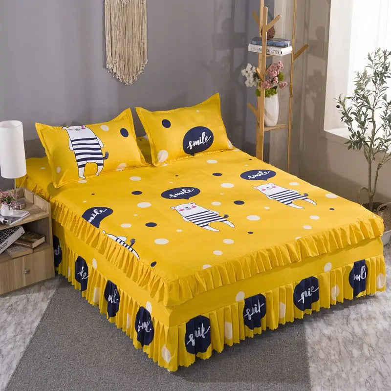 Cotton bedspread - Bedding Set Home Textile Cotton Bedspread Elastic Fitted Mattress Cover