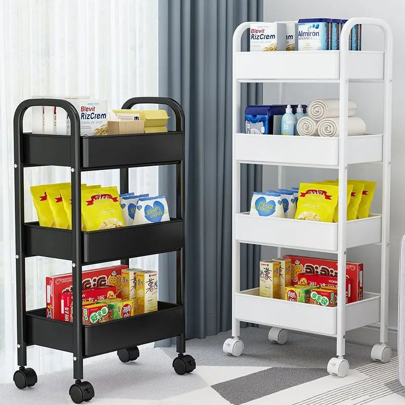 Trolley Rack Multi-Layer Mobile Multi-Functional Storage Rack