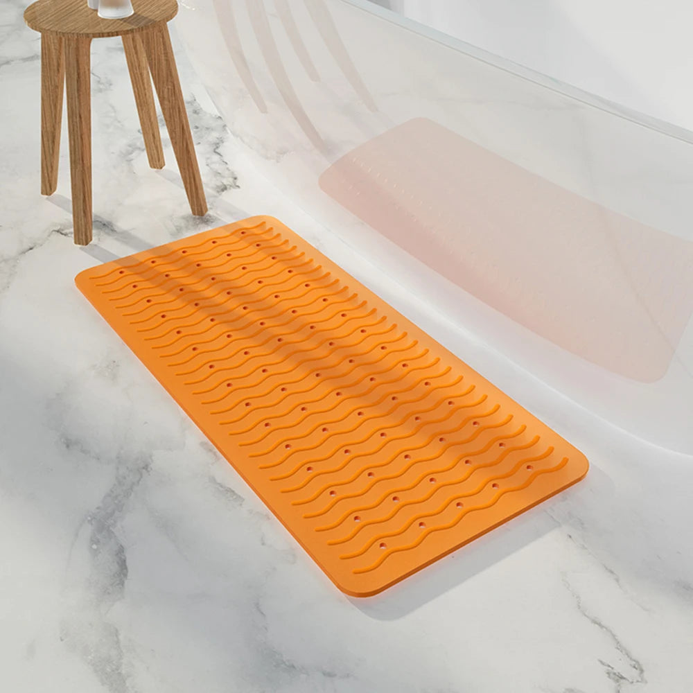 Non slip bath mats - RIDDER Bath Mat with Suction Cup and Drain Hole