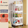 Household Multi-layer Small Cart Storage Rack - Floor To Floor Storage Rack With Wheels