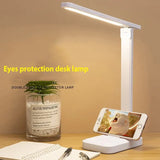 LED Touch Switch White Folding Desk Lamp