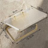 Luxury Gold Tissue Holder with Shelf