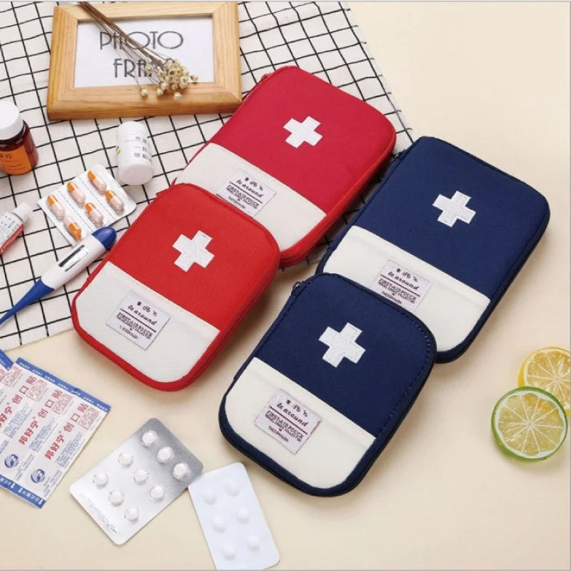 Portable First Aid Emergency Medicine Organizer