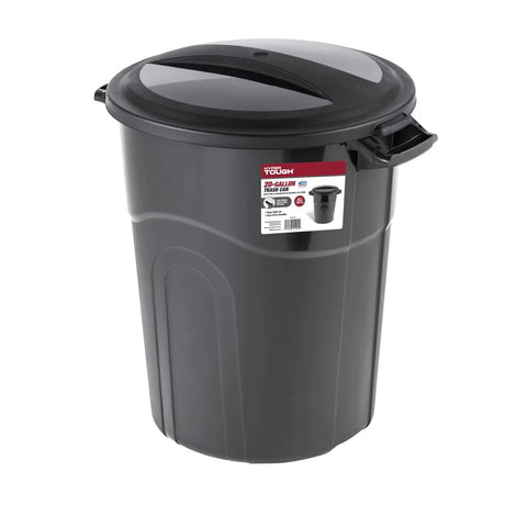 20-Gallon Durable Plastic Trash Can with Lid