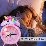 Pink Unicorn Alarm Clock with Backlight