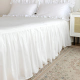 1PC100% polyester single solid color pleated bed skirt